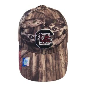 South Carolina Gamecocks Camo Baseball Cap Adjustable Cotton Blend NCAA